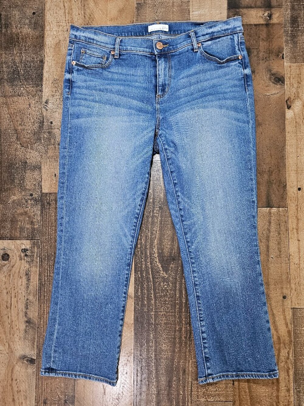 Made and Loved LOFT Womans 30/10 Modern Kick Crop Denim Jeans Cropped